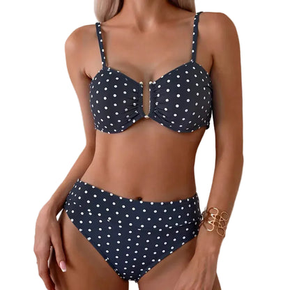 Dot High Waist Bikini Set