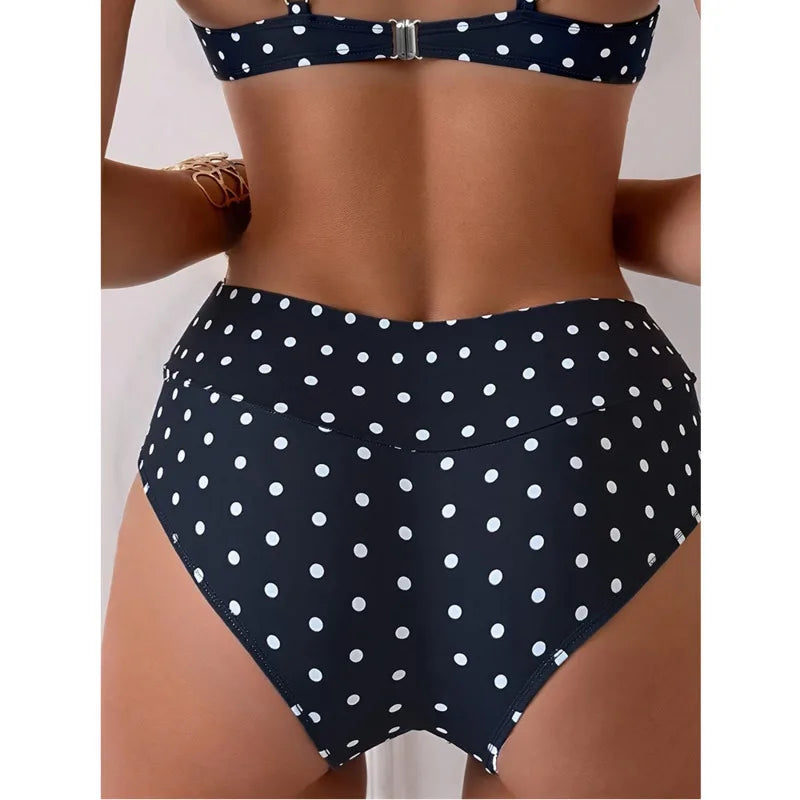 Dot High Waist Bikini Set
