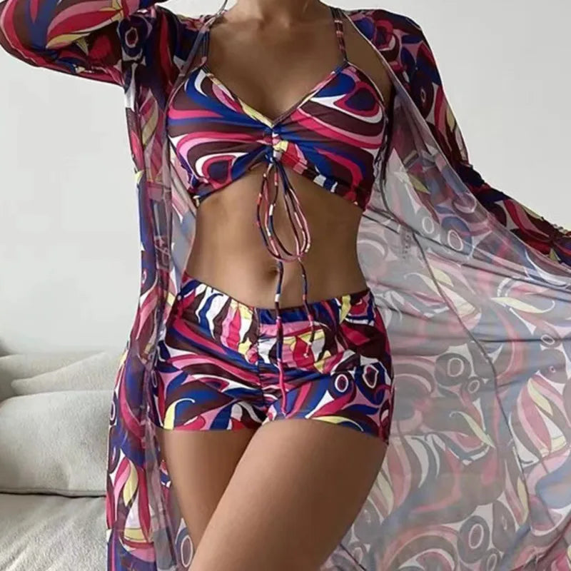 Summer Print Tankini Set