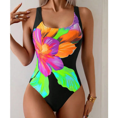 Printed One Piece Swimwear