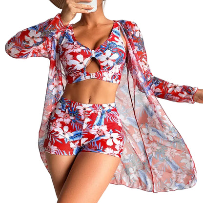 Floral Three Piece Tankini