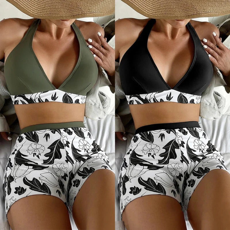 Patchwork Tankini Swimwear
