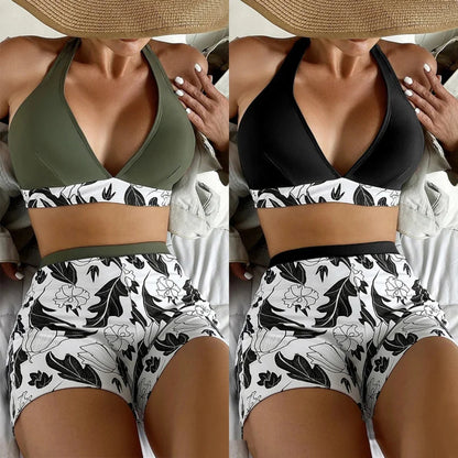 Patchwork Tankini Swimwear