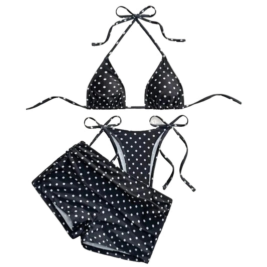Dot Three Piece Bikini Set