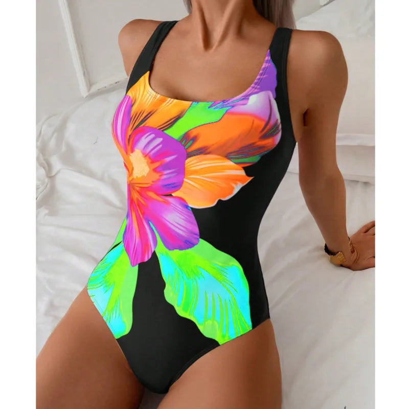 Printed One Piece Swimwear