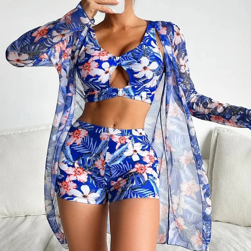 Floral Three Piece Tankini