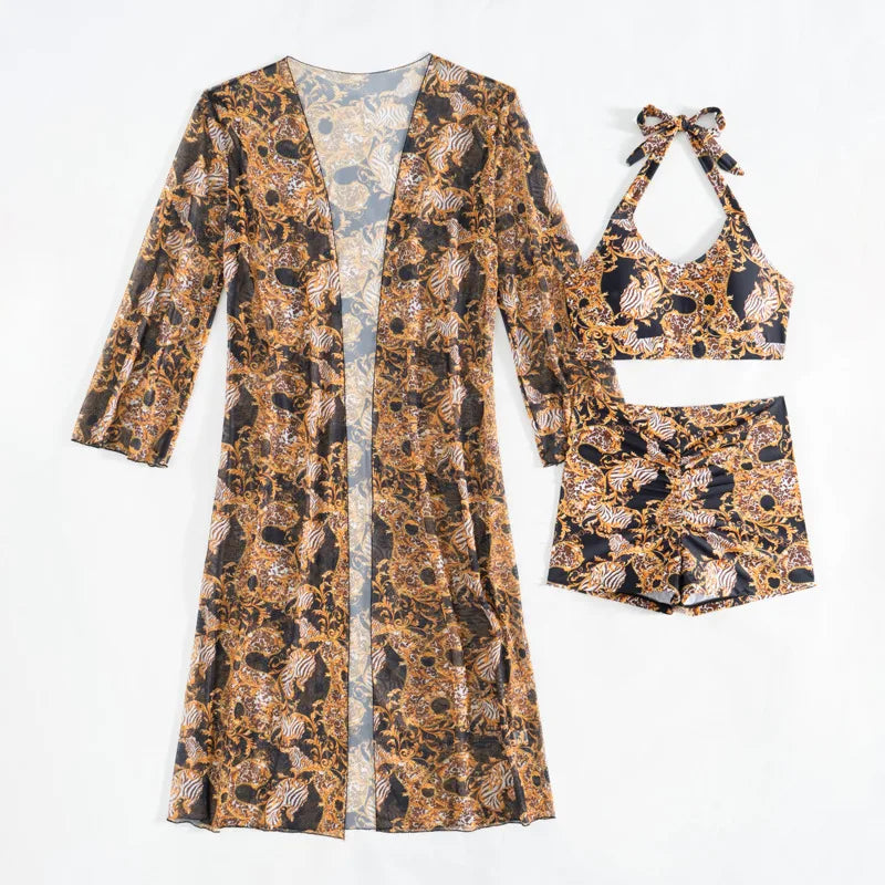 Floral Three Piece Swimwear