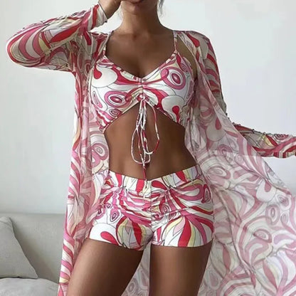 Summer Print Tankini Set