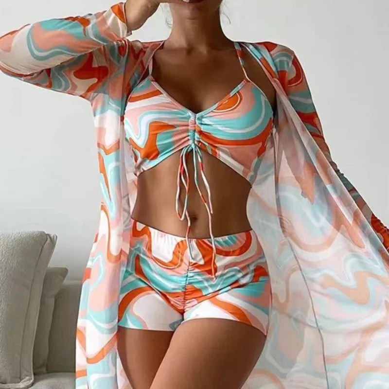 Summer Print Tankini Set