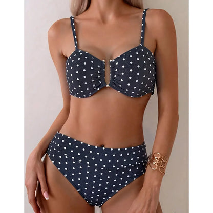 Dot High Waist Bikini Set