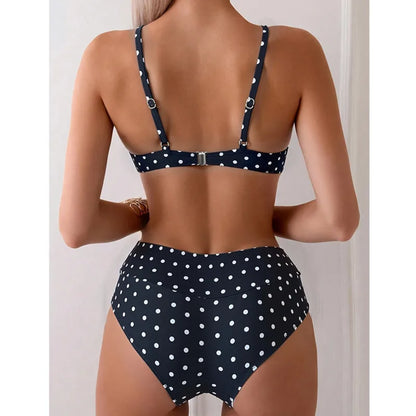 Dot High Waist Bikini Set