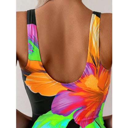 Printed One Piece Swimwear