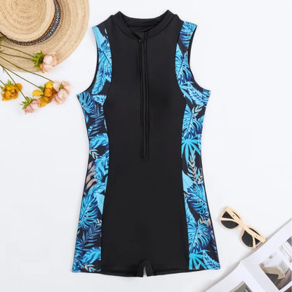 Patchwork One Piece Swimwear