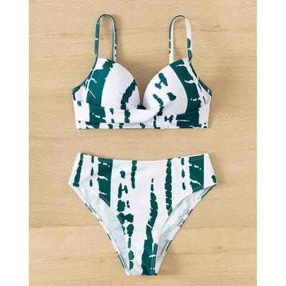 Printed Push Up Bikini Set