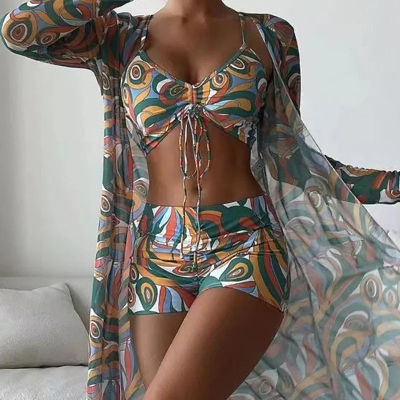 Summer Print Tankini Set